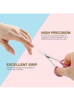 Pafason PAFASON Stainless Steel Curved and Straight Nail Cuticle Manicure Scissor Set Multi-Purpose Pedicure Beauty Grooming Tool for Nail, Dry Skin  - Image 5