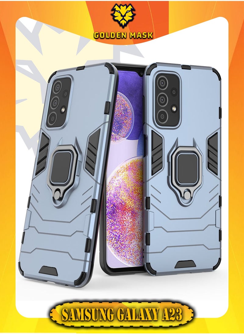 GOLDEN MASK - GOLDEN MASK Compatible With Samsung Galaxy A23 Black Panther Back Cover (Blue) - Image 1