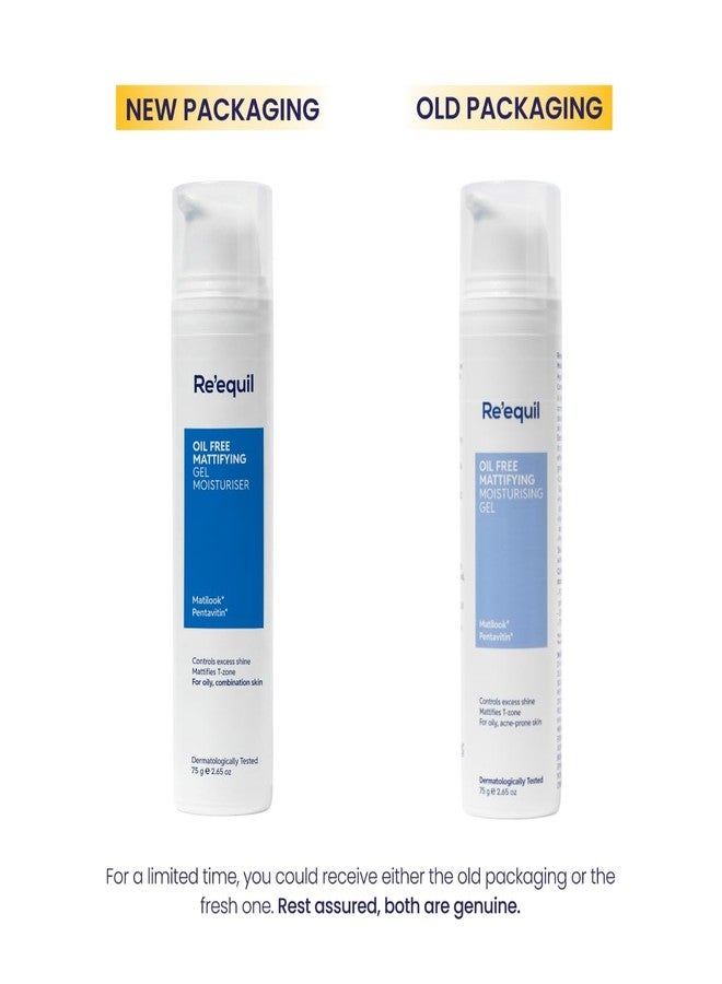 RE' EQUIL Re'equil Re'equil Oil Free Mattifying Gel Moisturiser | Controls excess oil & shine | Non sticky, non greasy finish | For Oily, Acne Prone Skin | 75 gm - Image 2