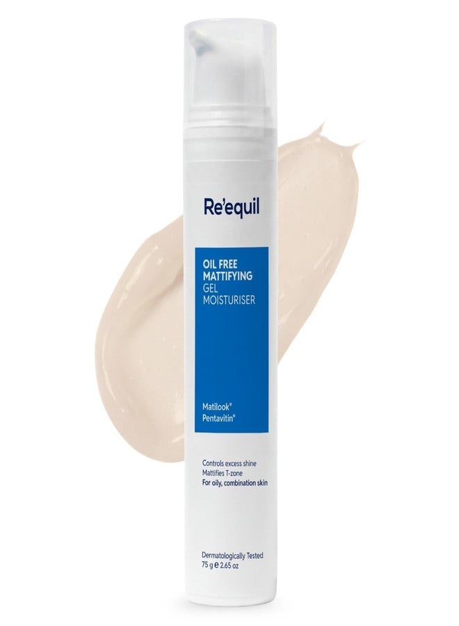RE' EQUIL Re'equil Re'equil Oil Free Mattifying Gel Moisturiser | Controls excess oil & shine | Non sticky, non greasy finish | For Oily, Acne Prone Skin | 75 gm - Image 1