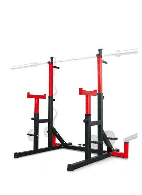 ALCOACH Combo Barbell Rack & Adjustable Weight Bench Multi-Function Squat Press Barbell Rack Stand, Height Adjustable Barbell，Max Load 770lbs,Fitness Exercise Equipment Home Gym