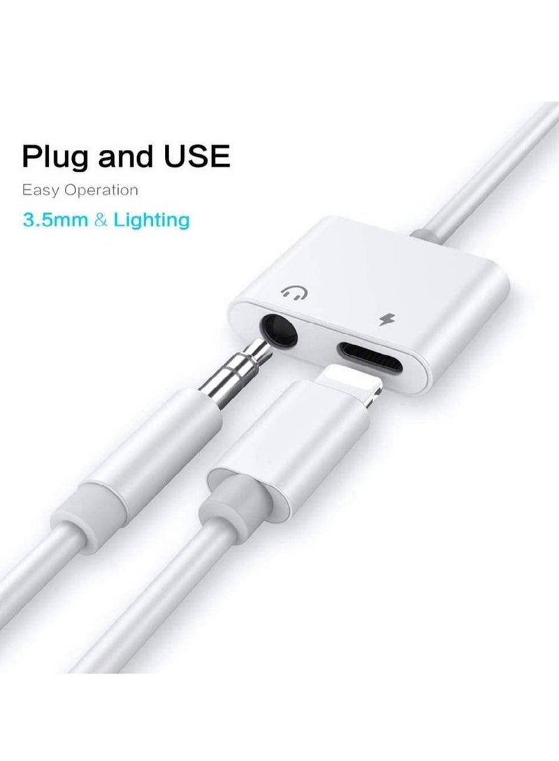 GENNEXT 2 pack Headphones Jack Adapter for iPhone, 2 in 1 Charger, Aux Audio Splitter Dongle Adapter for iPhone, for iPad, for iPod, Support All iOS System - Image 2