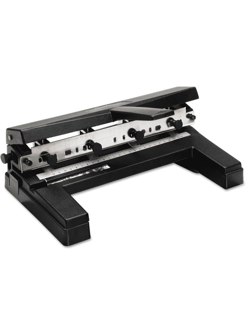 Swingline Swingline 3 Hole Punch Heavy Duty, 40 Sheet Capacity Three Hole Puncher 3 Ring, Adjustable 2-4 Hole Paper Punch, Black (74450) - Image 1
