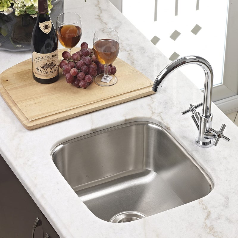 Houzer Club Stainless Steel Kitchen Bar & Prep Sink: 10 Inch Undermount Small Sink with Strainer, Durable & Versatile, Essential for Home & Apartment: CS-1307-1 - Image 4