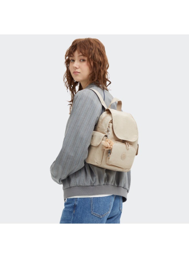 kipling City Pack Mini Small backpack Sparkled Beige - Image 2