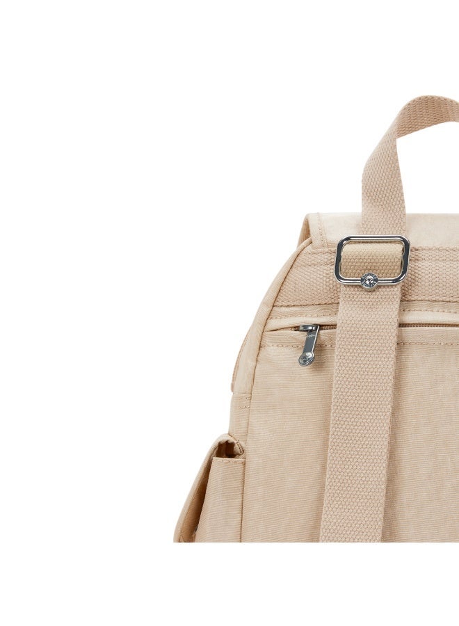 kipling City Pack Mini Small backpack Sparkled Beige - Image 4