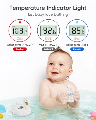 B.H b&h Baby Bath Thermometer, Swan Digital Infant Bathtub Thermometer - Reliable Temperature Readings - Easy to Read Screen - Waterproof, Safe Floats in Water Toy, Newborn Must Haves - Image 3