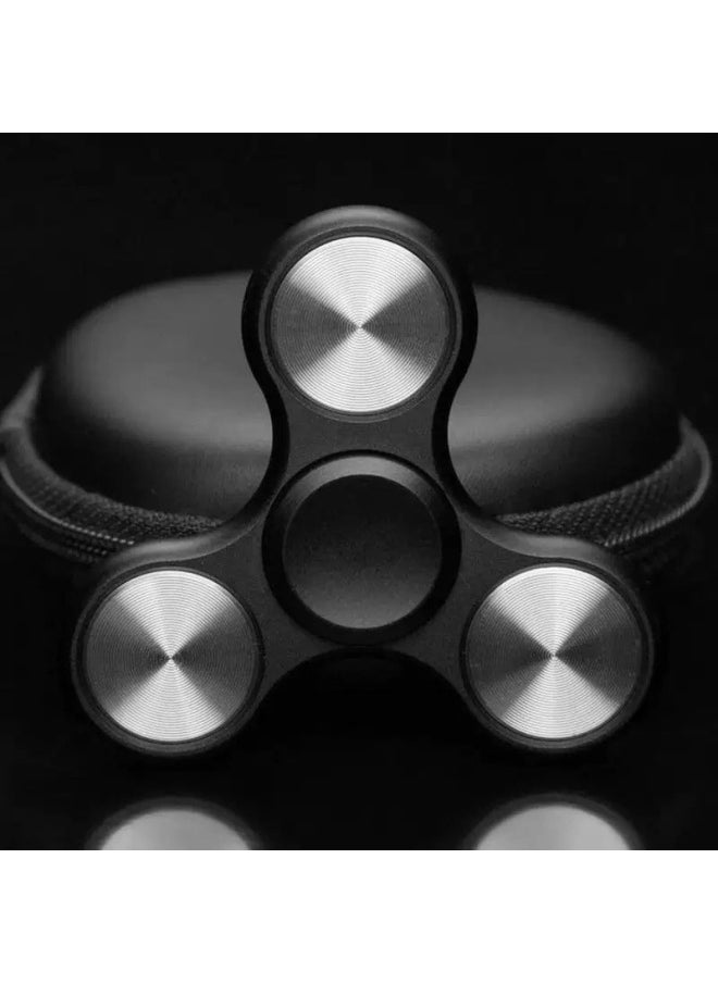 Generic Leaker Fingertip Gyro Triangle Three Leaf Triangle Metal Adult Toy Finger 6 Minutes High Speed-Color:Black  - Image 1