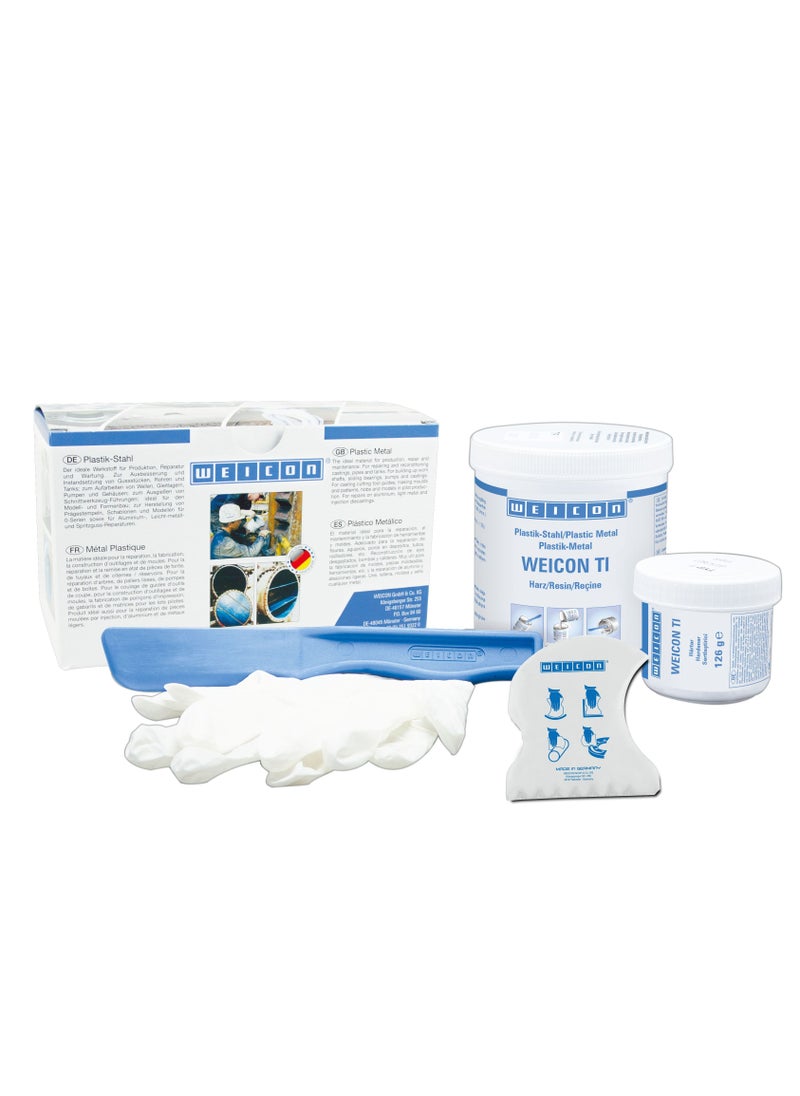 Weicon - TI Epoxy Resin Plastic Steel | 500 Gram | Heat And Pressure Resistant - Image 1
