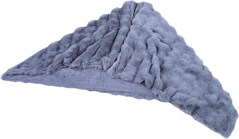 Asixxsix Wearable Heated Blanket, 3 Heating Levels Rapid Heating Faux Fur Electric Throw Blanket USB Powered with for Home Office Outdoors - Image 3