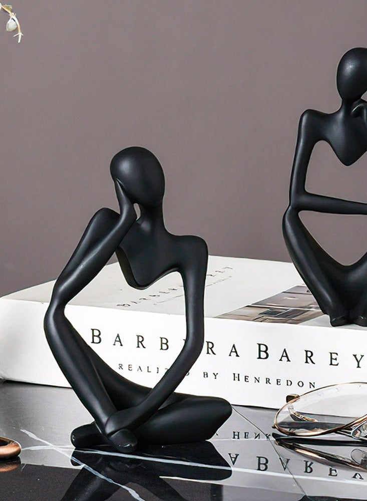 Resin Thinker Style Abstract Sculpture Statue Collectible Figurines Home Office Bookshelf Desktop Decor Ornaments - Image 3
