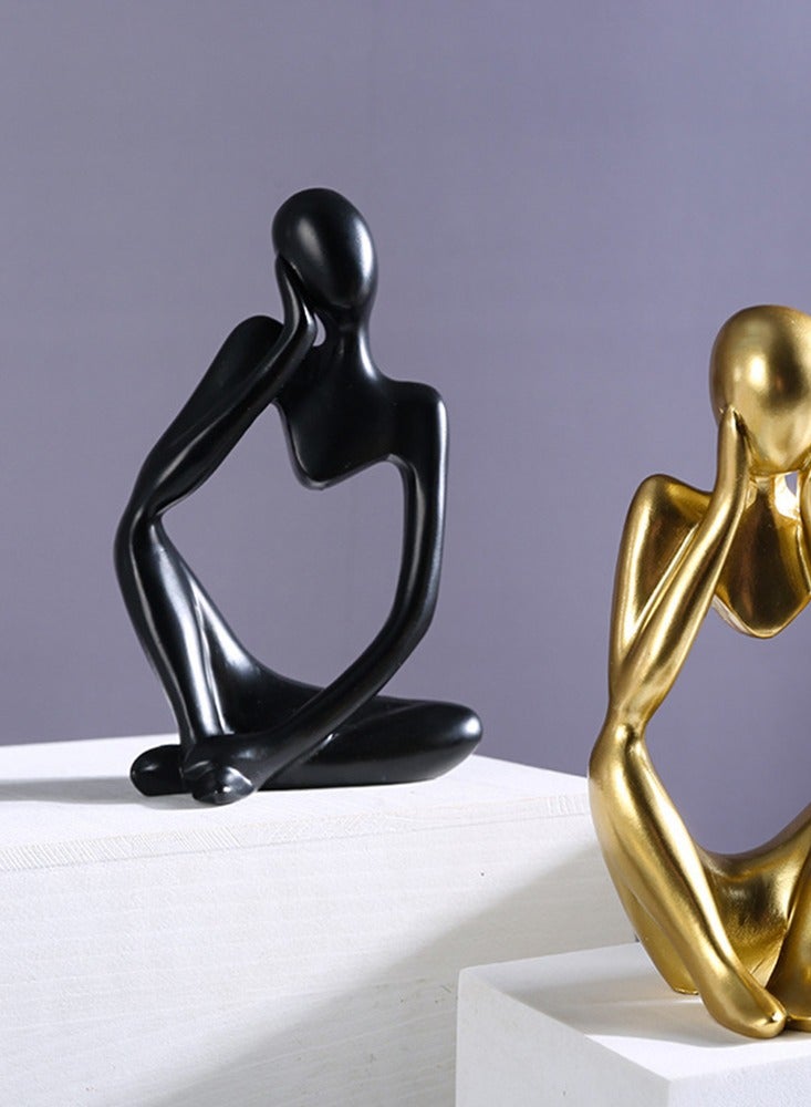 Resin Thinker Style Abstract Sculpture Statue Collectible Figurines Home Office Bookshelf Desktop Decor Ornaments - Image 4