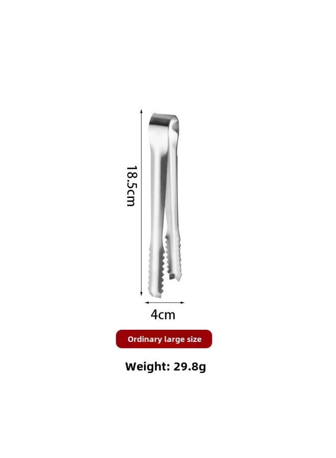 304 Stainless Steel Ice Clip, Thickeneded Ice Cube Clip, Multi-functional Barbecue Clip, Ice Bucket Sugar Cube Clip, Towel Clip-Specifications:Ordinary Large Size (magnetic)  - Image 1