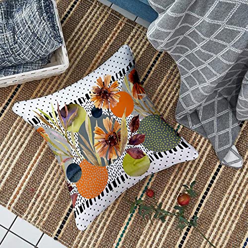STITCHNEST Hexa Geometrical Printed Poly Cotton Cushion Covers, Set of 5 (16 x 16 Inches) - Image 3