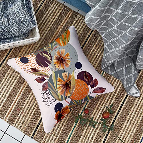 STITCHNEST Hexa Geometrical Printed Poly Cotton Cushion Covers, Set of 5 (16 x 16 Inches) - Image 2