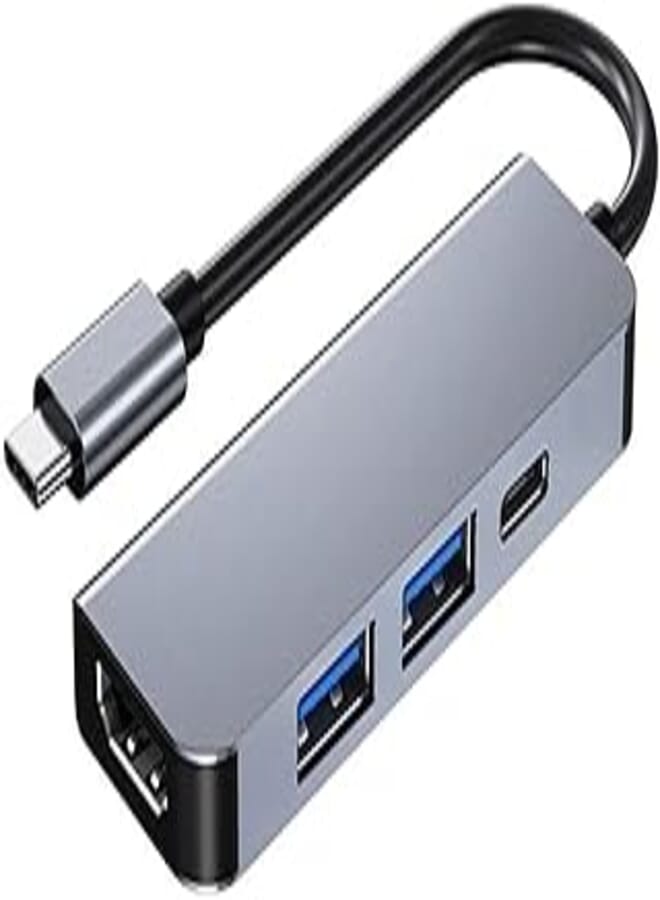 Keendex kx 2454 hub type-c 4 in 1 (hdmi 4k - usb 3.0 - usb 3.0 - pd type-c charger)- gray