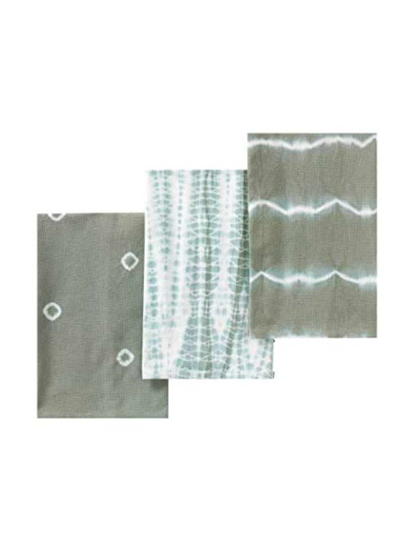Folkulture Folkulture Kitchen Towels or Dish Towels for Drying Dishes, 20x26 Inches Decorative Tea Towels with Hanging Loop or Hand Towels for Farmhouse, 100% Cotton Flour Sack Towels, Set of 3, Indie Sage  - Image 1