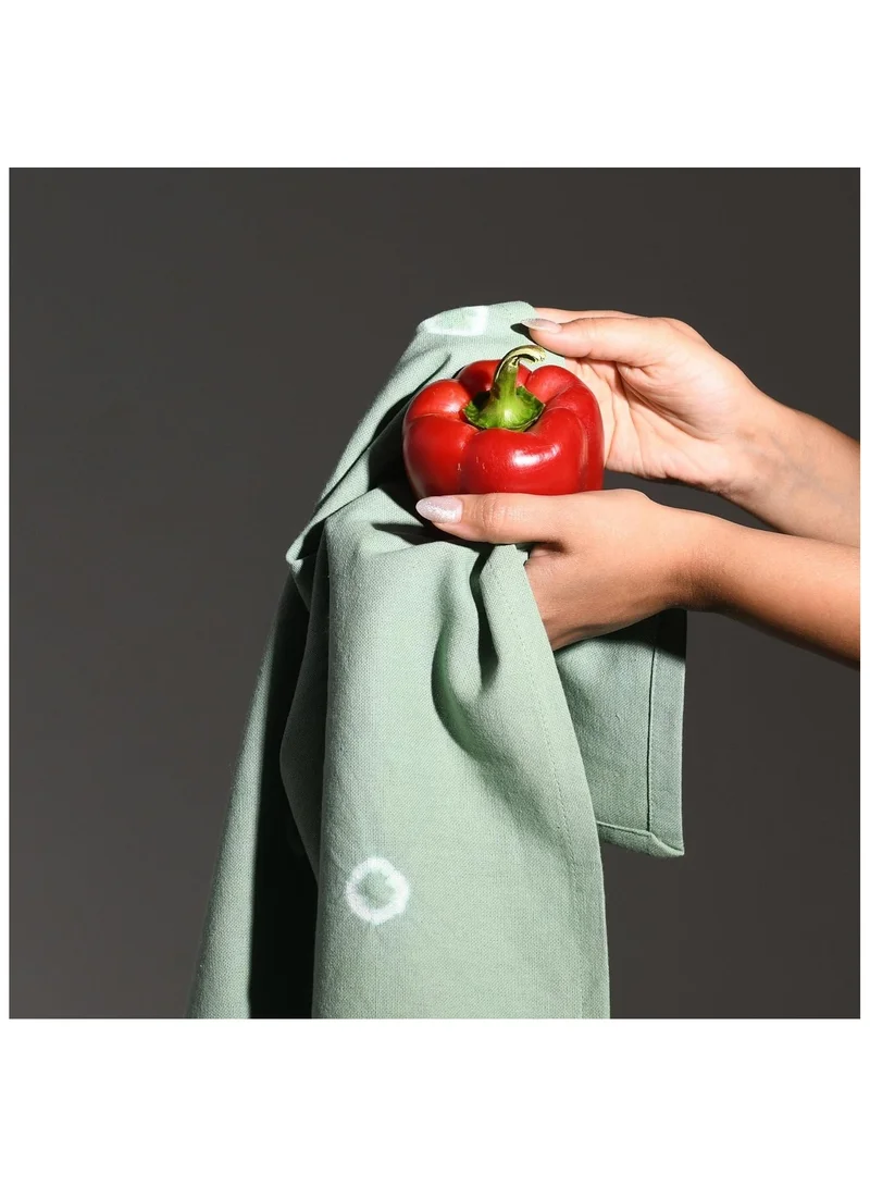 Folkulture Folkulture Kitchen Towels or Dish Towels for Drying Dishes, 20x26 Inches Decorative Tea Towels with Hanging Loop or Hand Towels for Farmhouse, 100% Cotton Flour Sack Towels, Set of 3, Indie Sage