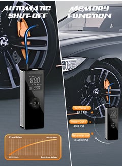 Carsun Air Compressor Portable Tyre Inflator,25mm Cylinder Electric Tire Inflator with 7800mAh Battery/Digital Display/LED Light,150PSI Strong Cordless Air Pump for Truck,RV, pickup Trucks,Motorcycle,Ball  - Image 4