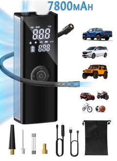 Carsun Air Compressor Portable Tyre Inflator,25mm Cylinder Electric Tire Inflator with 7800mAh Battery/Digital Display/LED Light,150PSI Strong Cordless Air Pump for Truck,RV, pickup Trucks,Motorcycle,Ball  - Image 1