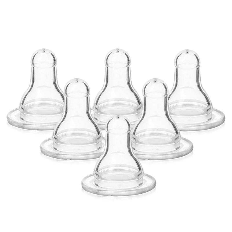 Evenflo Feeding Classic BPAFree Silicone Medium Flow Nipples 3 Months Clear 6 Count Pack of 1