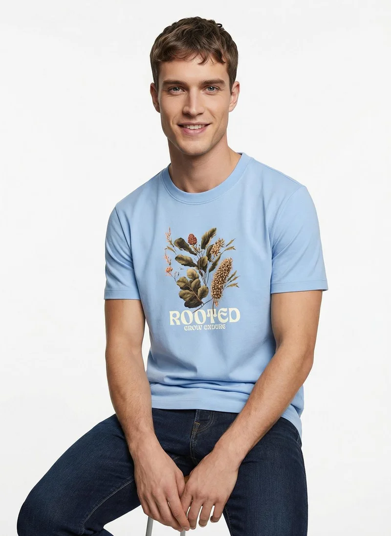 NOBERO Nobero Regular Fit Printed T-shirt for Men