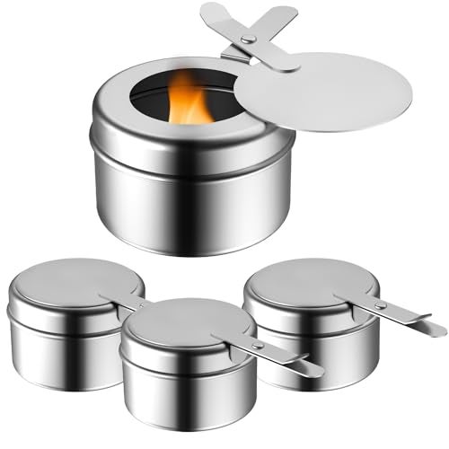 Fasmov 8 Pack Chafing Fuel Holder, Stainless Steel Fuel Holders with Safety Cover, Canned Heat Holder for Chafing Dish, Canned Heat Box Holder for Buffet Barbecue Parties Chafing Dish Buffet - Image 5