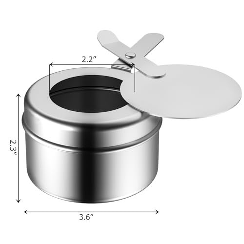 Fasmov 8 Pack Chafing Fuel Holder, Stainless Steel Fuel Holders with Safety Cover, Canned Heat Holder for Chafing Dish, Canned Heat Box Holder for Buffet Barbecue Parties Chafing Dish Buffet - Image 2
