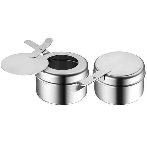 Fasmov 8 Pack Chafing Fuel Holder, Stainless Steel Fuel Holders with Safety Cover, Canned Heat Holder for Chafing Dish, Canned Heat Box Holder for Buffet Barbecue Parties Chafing Dish Buffet - Image 4