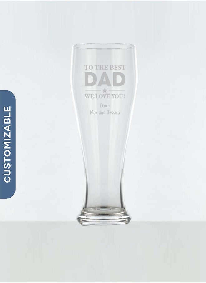 Share the Love Best Dad Personalised Pint Glass 