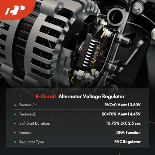 A-Premium 13.8V Alternator Voltage Regulator Compatible with Chevrolet Colorado, Captiva Sport, HHR, Cobalt & GMC Canyon & Buick Terraza & Hummer H3 & Isuzu i-290 & Pontiac G5 & Saturn Relay - Image 2