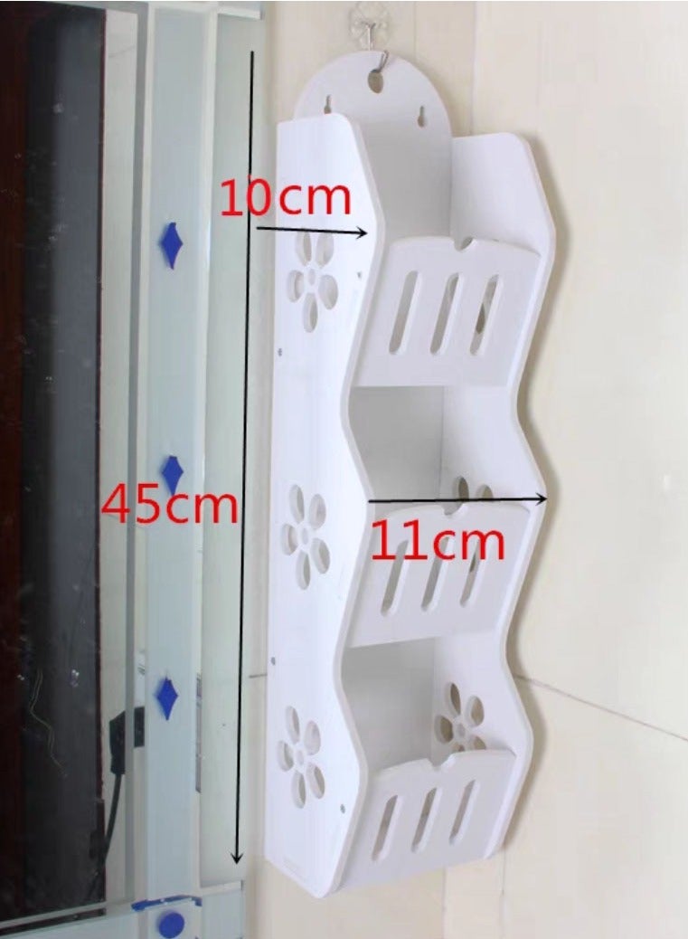 FFD Wall Hanging Storage Racks Shower Caddy No Drilling Removable Shower Shelf  - Image 2
