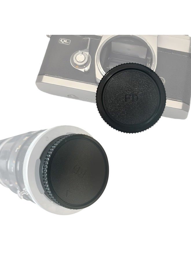 AMOTOK FD Camera Body and Rear Lens caps,Compatible with for AE-1P F-1 AV-1 A-1 AE-1 T-80 Camera and FD Mount Lens & FL Mount Lens - Image 1