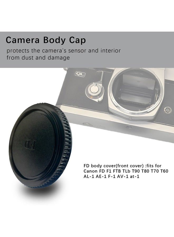 AMOTOK FD Camera Body and Rear Lens caps,Compatible with for AE-1P F-1 AV-1 A-1 AE-1 T-80 Camera and FD Mount Lens & FL Mount Lens - Image 2