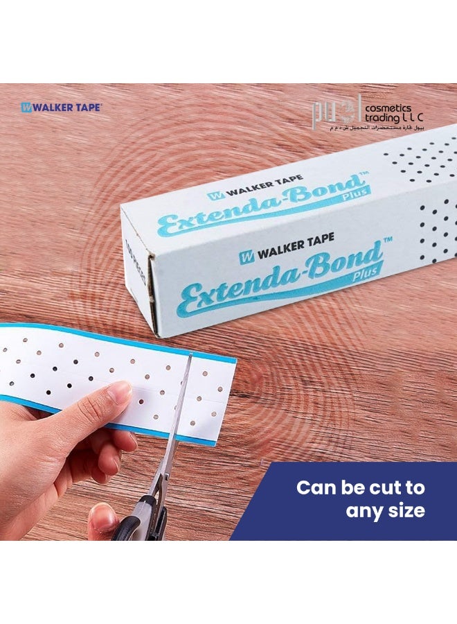 Walker Tape Extenda-Bond Plus – 1.5" x 12" Lace Wig Tape Strips (100/Box) – Maximum Hold Hair System Adhesive – Breathable, Skin-Safe, Semi-Dull Finish – Long-Lasting Clear Bond for Wigs & Toupees - Image 3