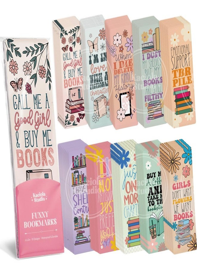 KACIOLA STUDIO 100PCS Bookmarks for Women, Booklovers Theme Paper Bookmarks Bulk 6" x 2" Cute Book Marks for Reading Book Lovers Students Schools Gifts (Booklovers) - Image 1