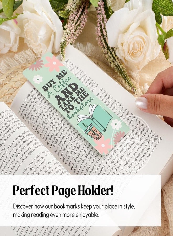 KACIOLA STUDIO 100PCS Bookmarks for Women, Booklovers Theme Paper Bookmarks Bulk 6" x 2" Cute Book Marks for Reading Book Lovers Students Schools Gifts (Booklovers) - Image 3