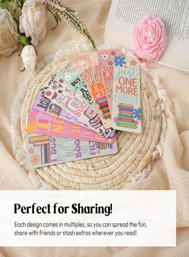 KACIOLA STUDIO 100PCS Bookmarks for Women, Booklovers Theme Paper Bookmarks Bulk 6" x 2" Cute Book Marks for Reading Book Lovers Students Schools Gifts (Booklovers) - Image 4