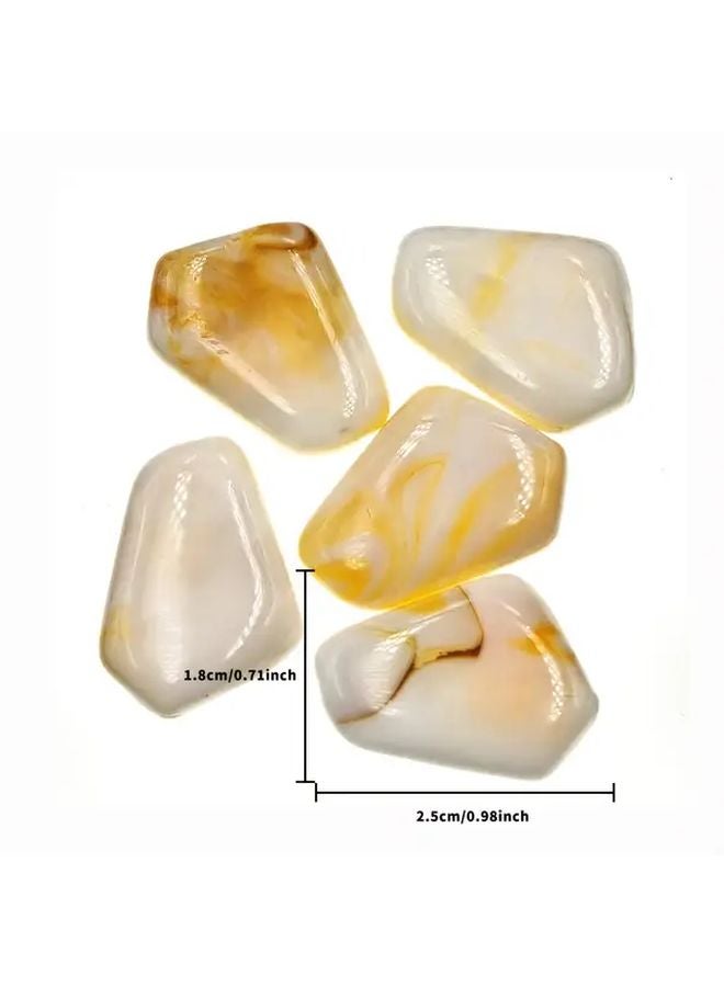Dark Coffee Color Acrylic Shaped Stone Beads 12pcs DIY Loose Beads for Jewelry Making Craft Supplies - Image 4