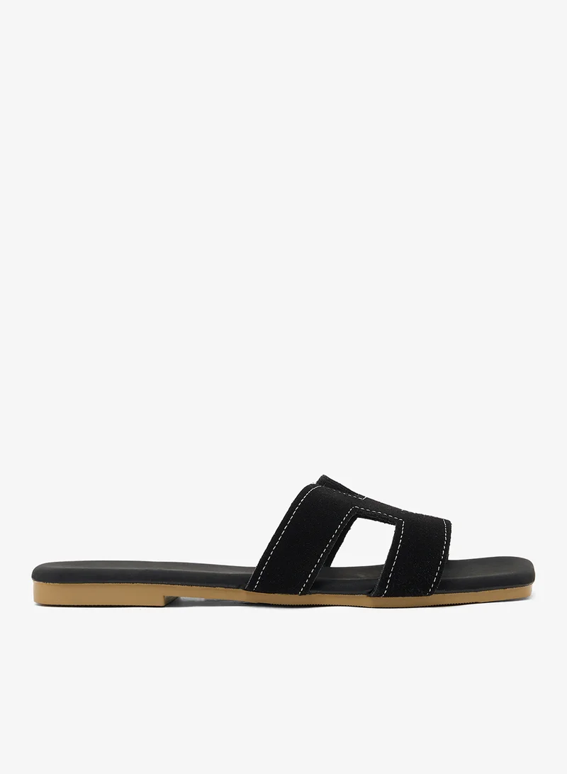 Suede Flat Sandals