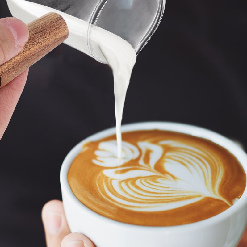 2pcs Glass Creamer Coffee Creamer Pitcher Large Coffee Pitcher with Wood Handle - Image 4