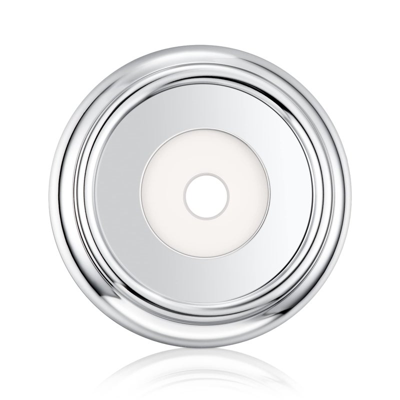Enhon Metal Tub Spout Cover Ring, Bathroom Faucet Remodeling Wall Plate with Foam Gasket, 1-1/2 Inch ID and 3-5/8 Inch OD(Chrome) - Image 1