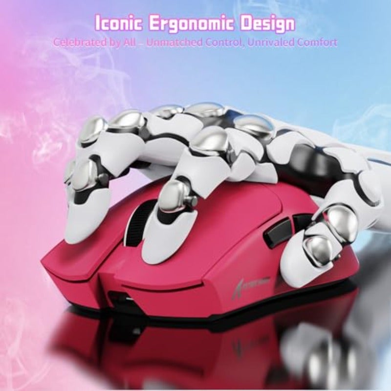 ATTACK SHARK X11SE Wireless Gaming Mouse 63g Superlight With PixArt PAW3311 Sensor 22000 DPI Tri-Mode BT 2.4Ghz Wired 1000Hz Polling rate 300mAh Battery Dual Driver for PC PS Mac Berry Red - Image 5