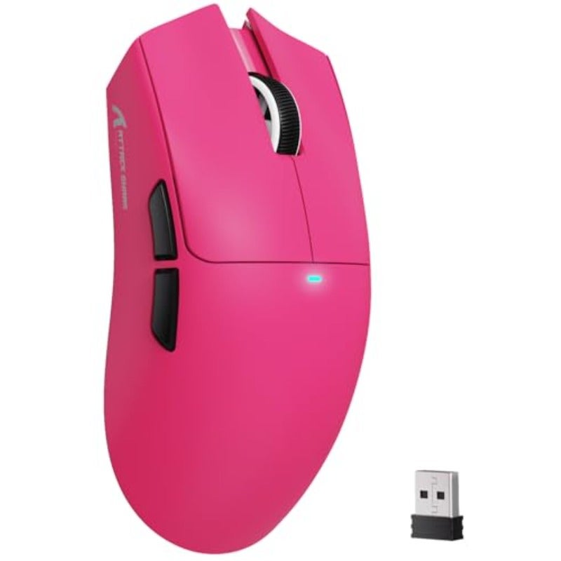 ATTACK SHARK X11SE Wireless Gaming Mouse 63g Superlight With PixArt PAW3311 Sensor 22000 DPI Tri-Mode BT 2.4Ghz Wired 1000Hz Polling rate 300mAh Battery Dual Driver for PC PS Mac Berry Red - Image 1