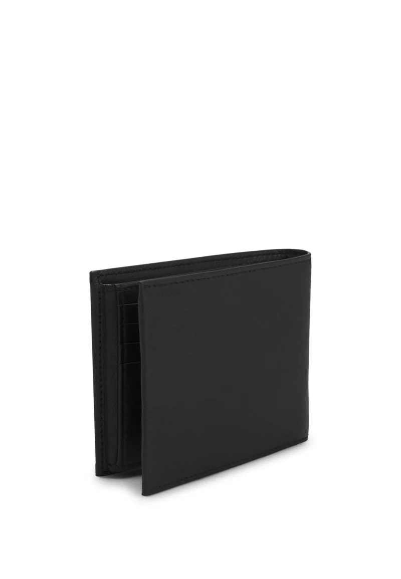 بوس Structured trifold wallet with polished logo lettering