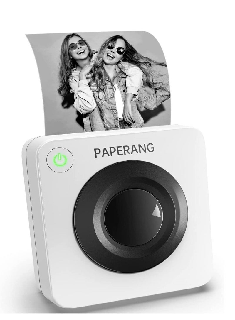 paperang P3W2 White Paperang Pocket Printer, BT Connectivity 80mm Paper Width 300 DPI, 5 Hrs Battery Life App Based White - Image 1