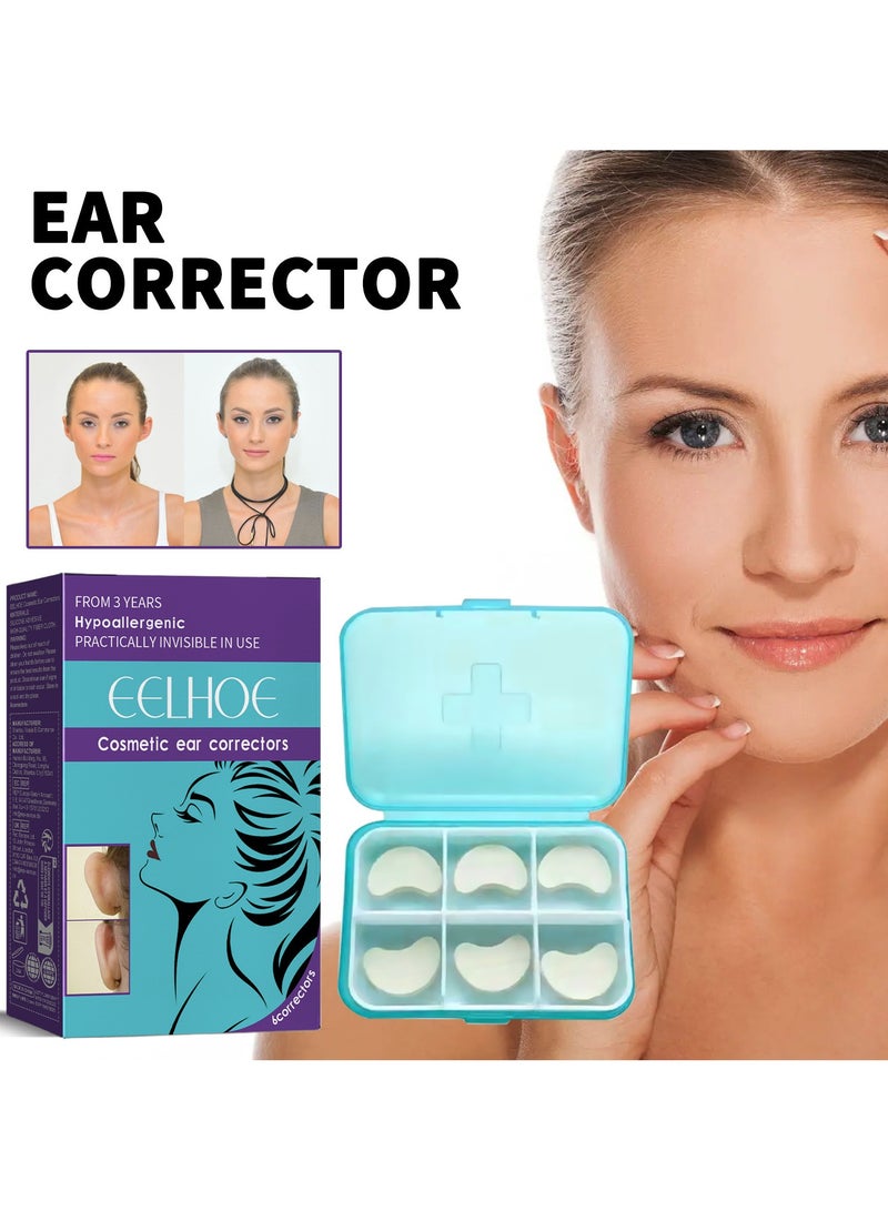 EELHOE 6 PCS Cosmetic Discreet Waterproof Ear Correction Patches, Cosmetic Discreet Protruding Ear Correcto,Ear Reshaping and Support for Protruding Ears, Suitable for Children and Adults, Small Ear Effect - Image 2