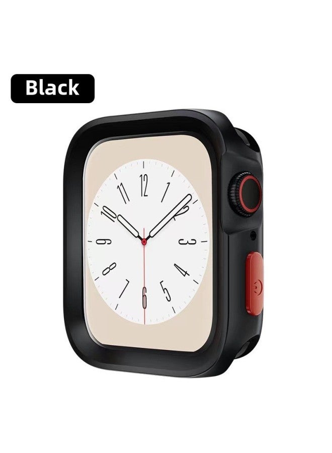 Suitable For Apple S10 Watch Case Applewatchs8 Protective Shell Electroplated Tpu Half Bag S9 Drop-resistant Silicone Soft Case-Color:Frosted -Overall Dimensions:44mm【opp Bag】  - Image 1