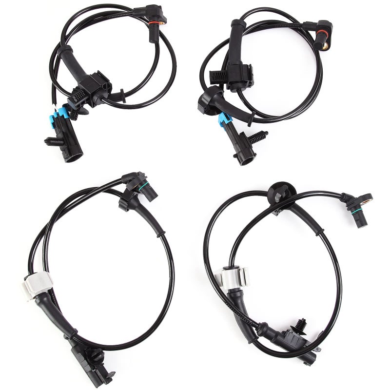 4PCS ABS Wheel Speed Sensor Front Rear LeftRight Compatible with 20072012 Chevy Suburban 1500 Tahoe Avalanche Yukon XL 1500 Escalade EXT ESV Replace15229012 15121067