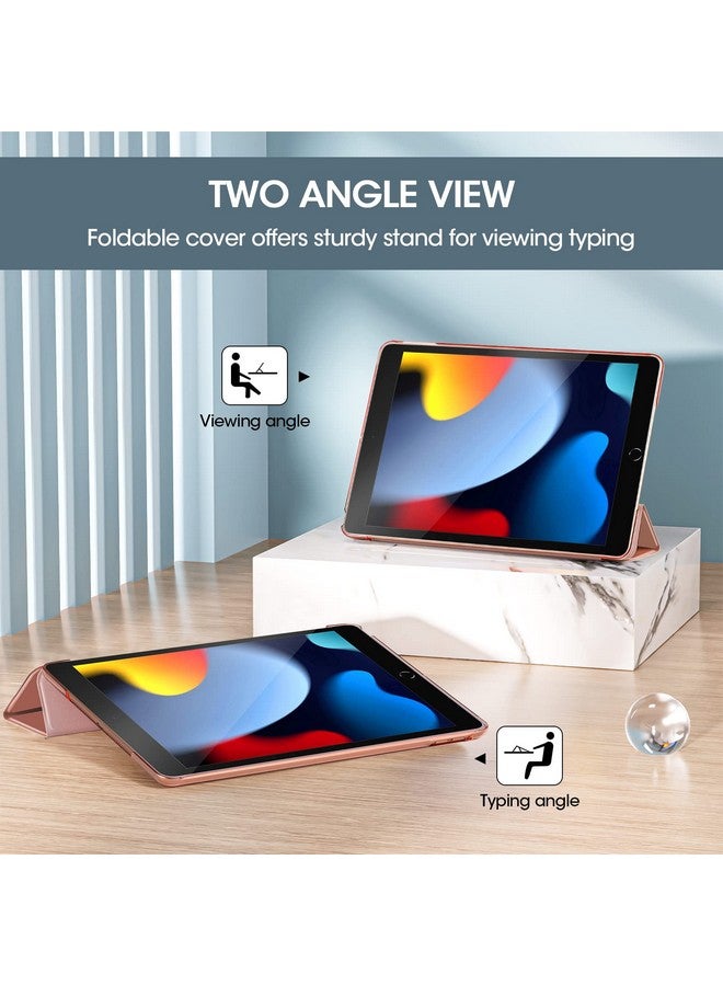بروكاس حافظة برو كيس لجهاز آيباد الجيل التاسع 2021/ آيباد الجيل الثامن 2020/ آيباد الجيل السابع 2019، حافظة آيباد 10.2، غطاء آيباد الجيل التاسع - ذهبي وردي - Image 5